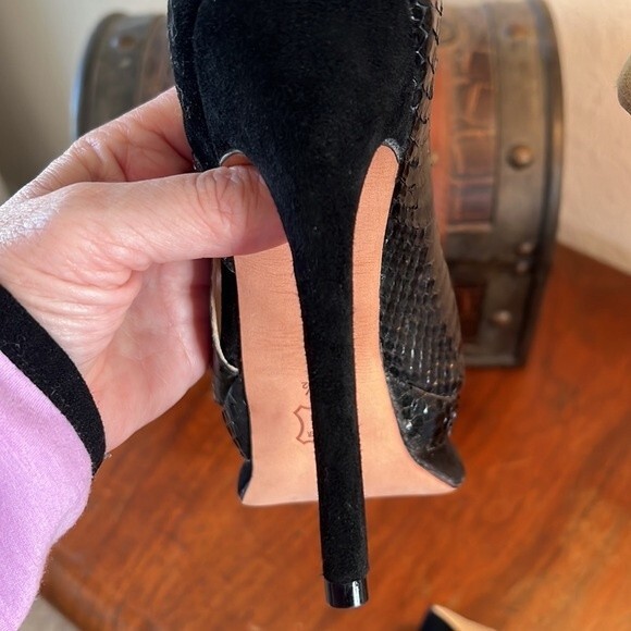 NWOT ALEXANDRE BIRMAN | Python and Suede Platform Stiletto Shoes | Size 6.5 - Picture 12 of 13